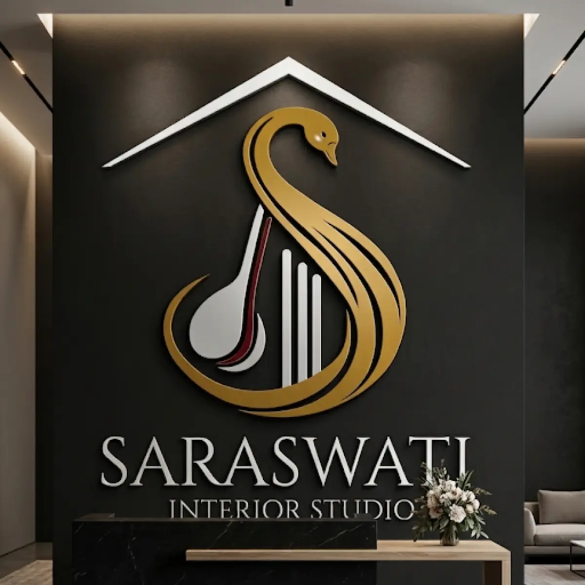 Logo on Amber Background